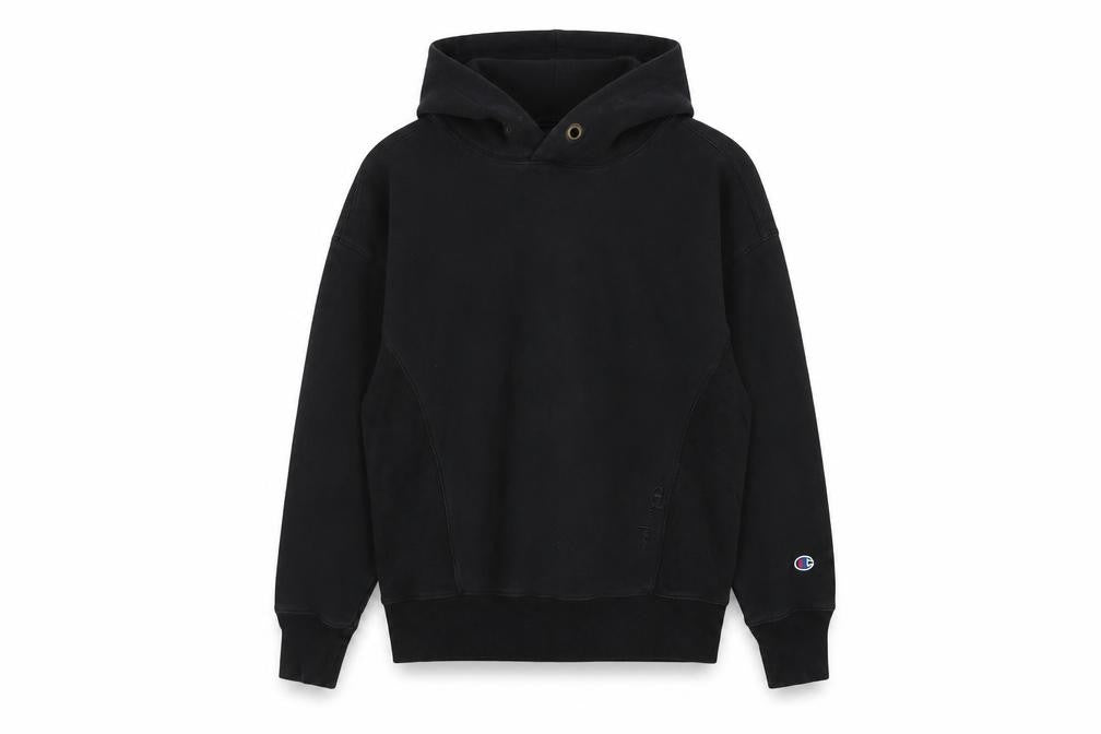 Unisex Adults UK Size XS Champion Black Pullover Hoodie
