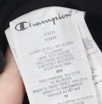 Unisex Adults UK Size XS Champion Black Pullover Hoodie