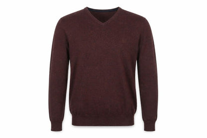 FatFace Men's Brown V-Neck Pullover Jumper S