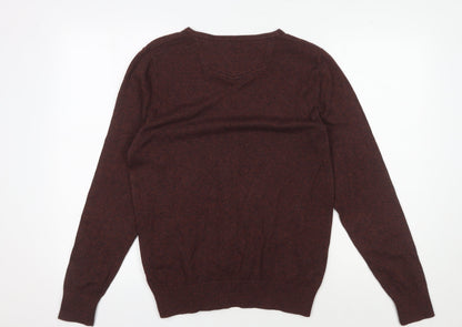 Fat Face Men's Brown V-Neck Pullover Jumper S