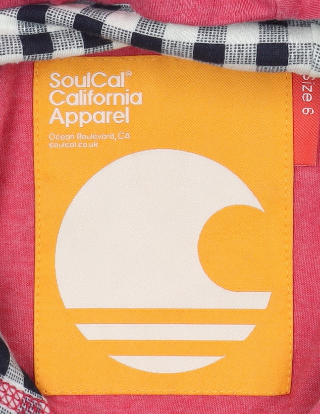 SoulCal Pink Women's Hoodie Size 6 - Casual, Lightweight
