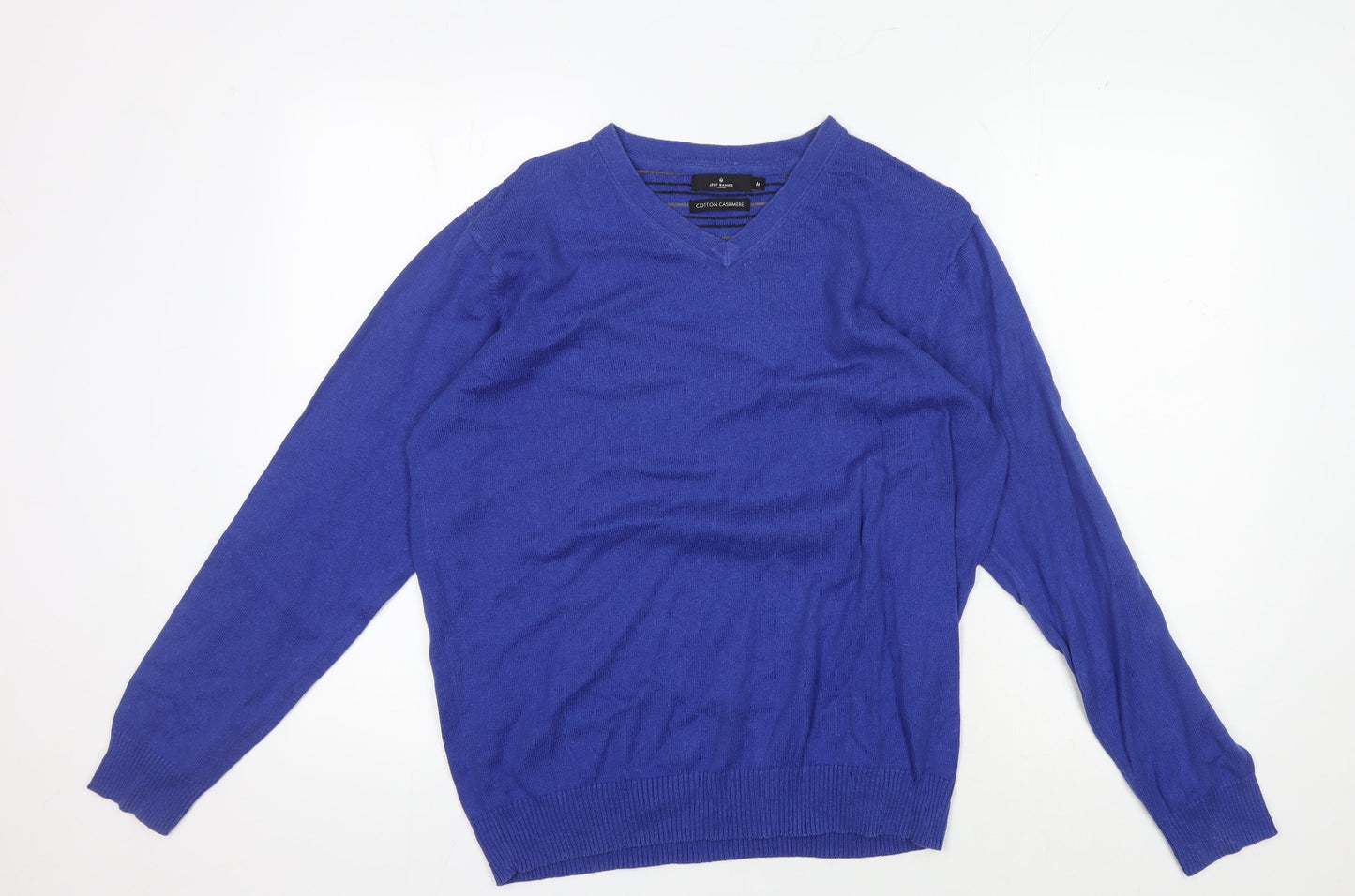 Jeff Banks Men's Blue V-Neck Pullover Jumper M
