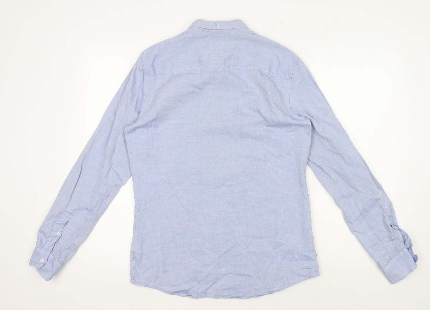 Firetrap Men's Blue Button-Up Shirt, Size S, Casual Style