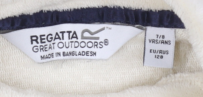 Regatta Girls Ivory Fleece Pullover Sweatshirt 7-8 Years