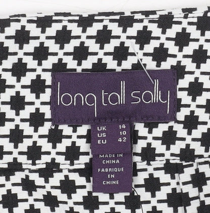 Long Tall Sally Women's Black Midi Pencil Skirt Size 14