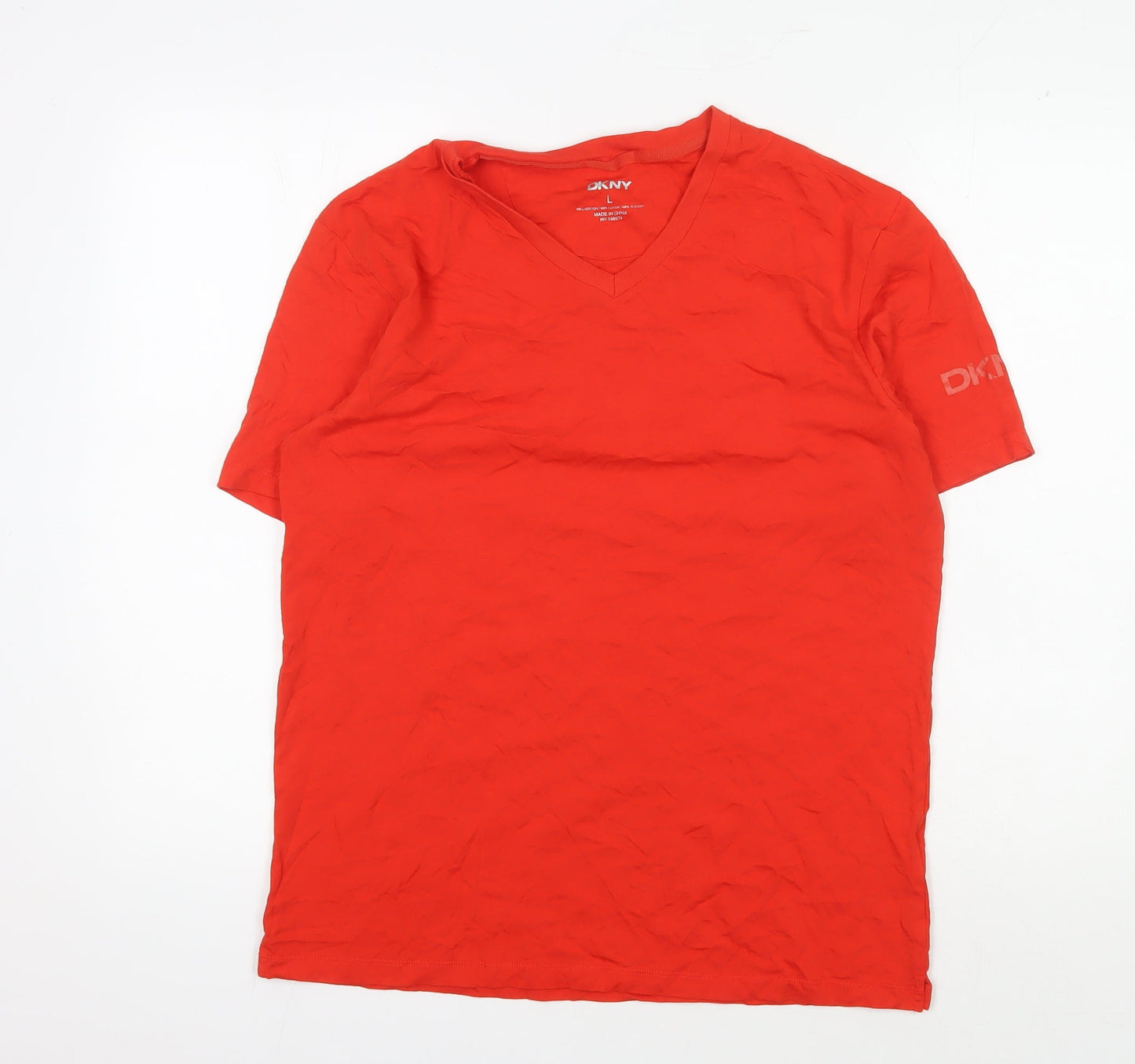 Mens UK Size L DKNY Red  T-Shirt