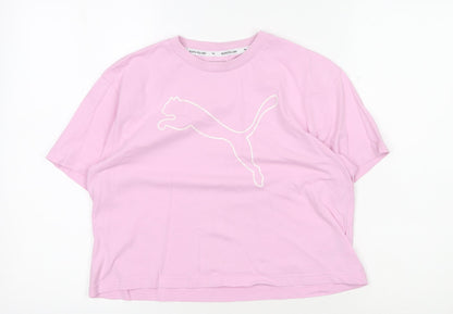 Teens UK Size XL PUMA Pink Basic T-Shirt