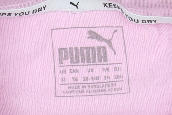 Teens UK Size XL PUMA Pink Basic T-Shirt