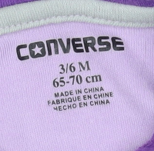 Converse Unisex Baby Purple Jacket 3-6 Months Hooded