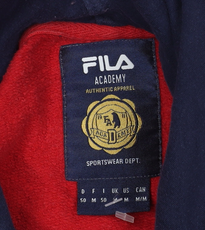 Mens UK Size M FILA Red Pullover Hoodie