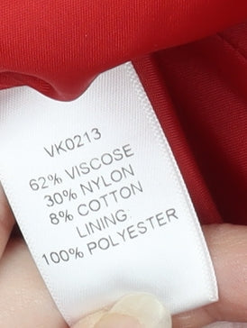 Viyella Women's Red Blazer Jacket Size 10 Bouclé