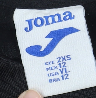Joma Boys Black 2XS Pullover Sweatshirt with Logo