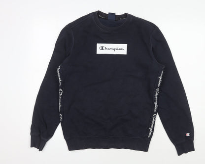 Mens UK Size S Champion Black Pullover Sweatshirt