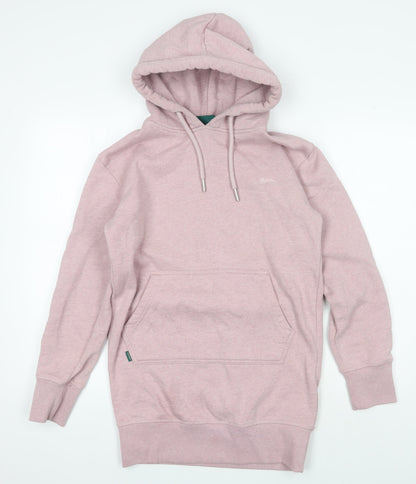 Superdry Women Pink Hoodie UK 6 Pullover Style