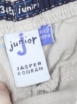 Jasper Conran Beige Linen-Cotton Baby Shorts, 9-12 Months