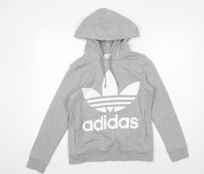 Adidas Women's Grey Pullover Hoodie Size 6
