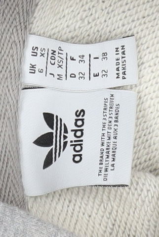 Adidas Women's Grey Pullover Hoodie Size 6