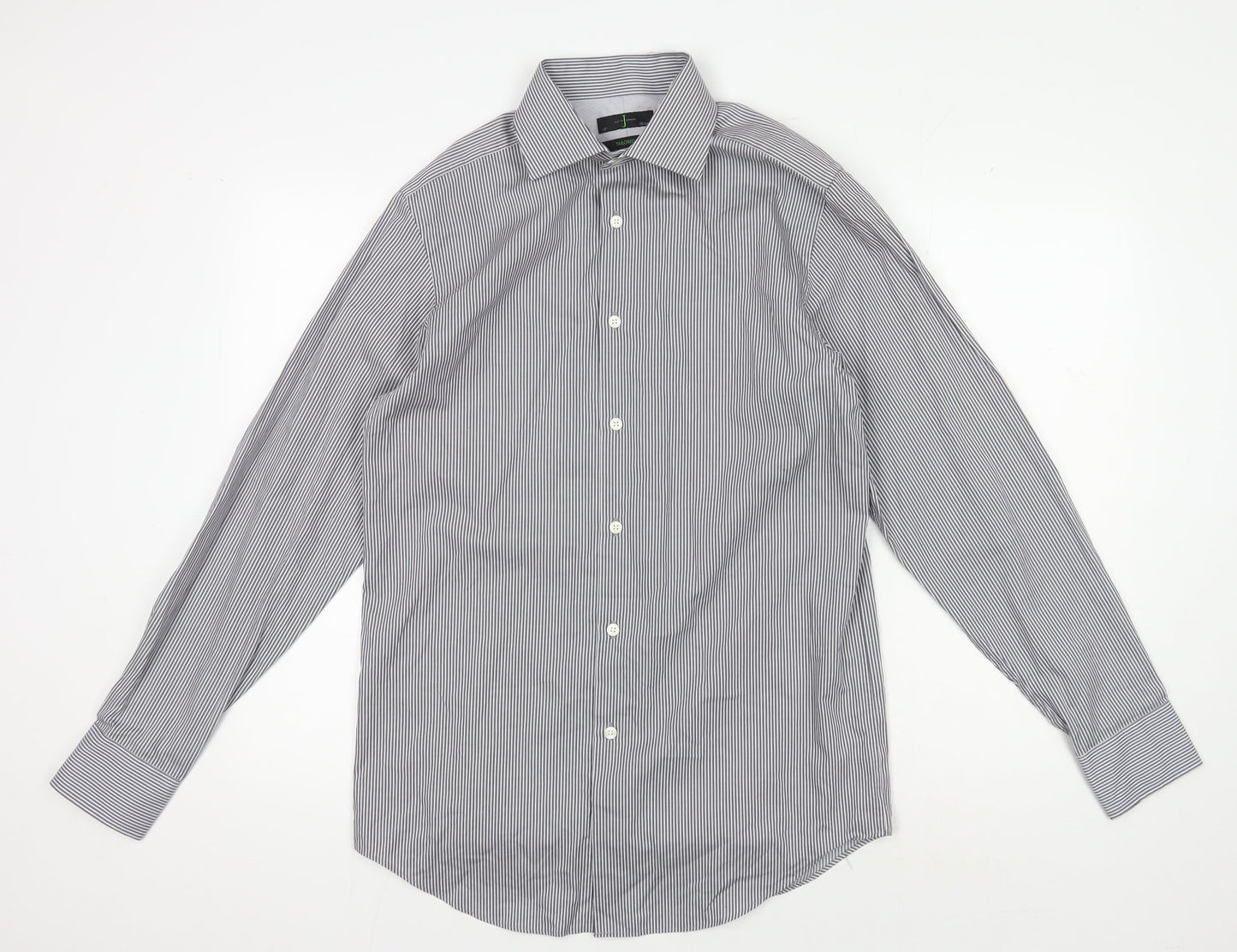 Jasper Conran Men's Grey Striped Classic Shirt 15