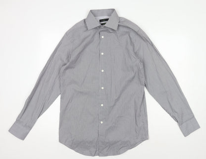 Jasper Conran Men's Grey Striped Classic Shirt 15