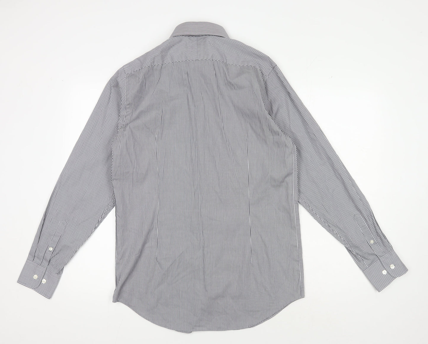 Jasper Conran Men's Grey Striped Classic Shirt 15