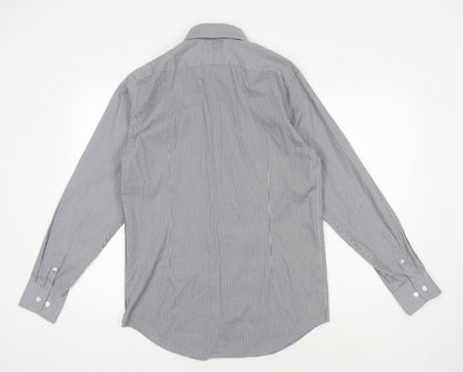 Jasper Conran Men's Grey Striped Classic Shirt 15