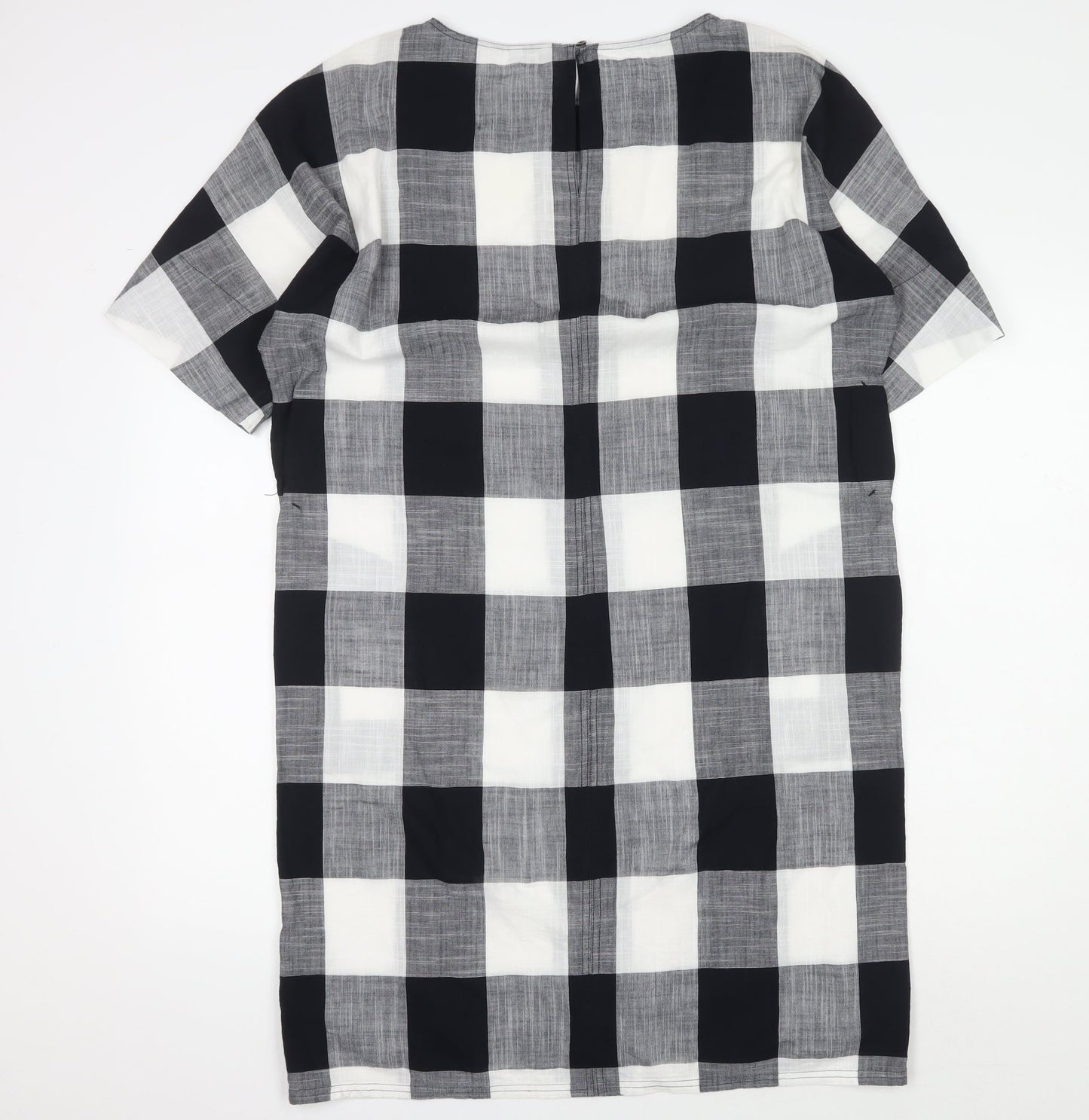 Jigsaw Women's Black Check Shift Dress S