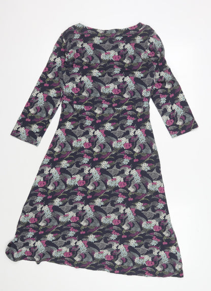 White Stuff Women's Floral Midi A-Line V-Neck Dress