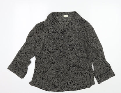 Womens UK Size 12 Viyella Black  Blouse