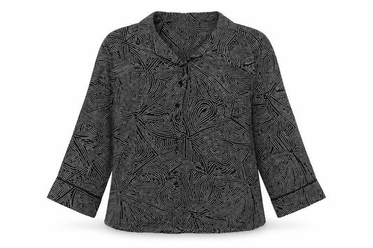 Womens UK Size 12 Viyella Black  Blouse