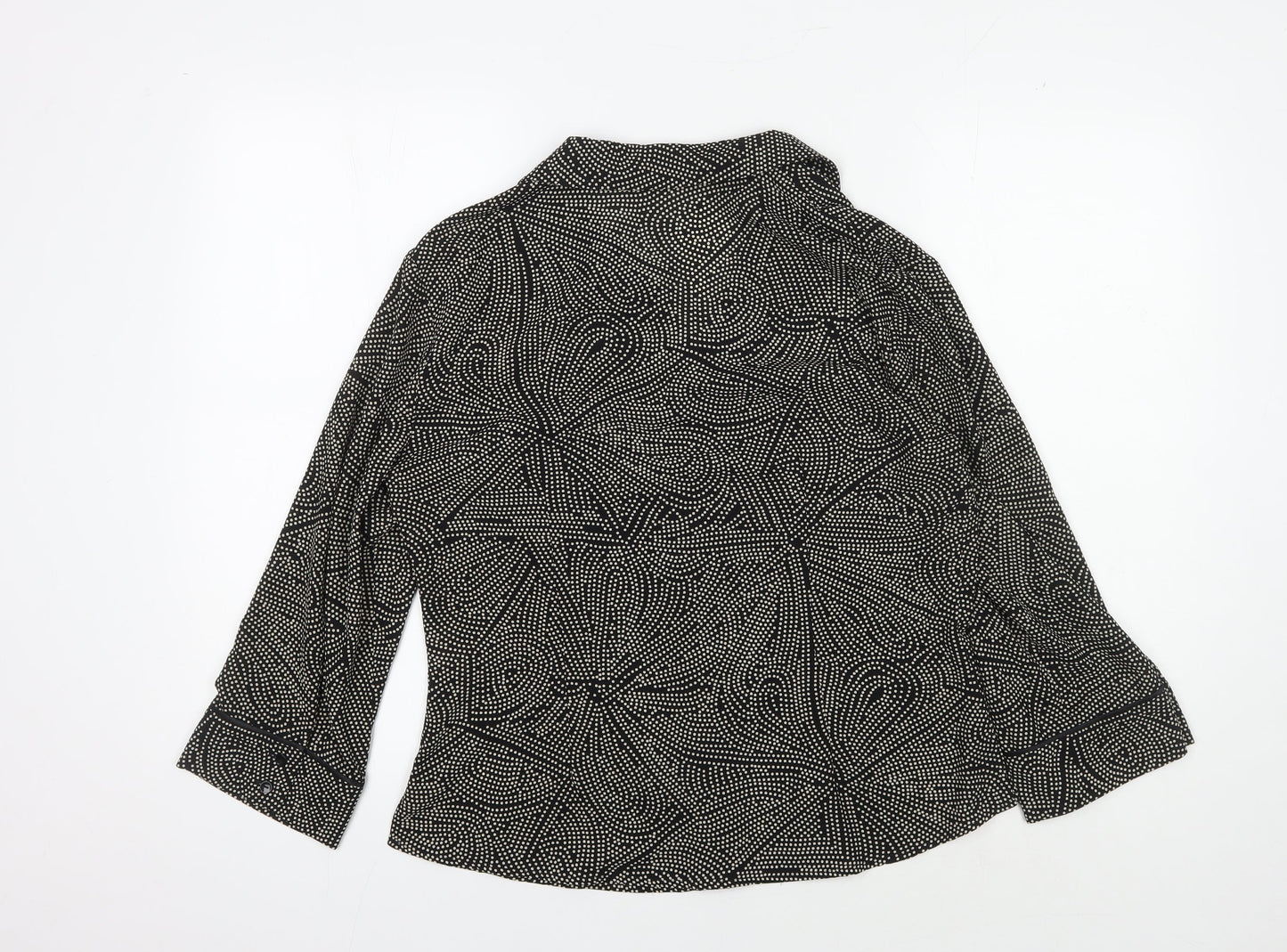 Womens UK Size 12 Viyella Black  Blouse