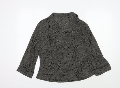 Womens UK Size 12 Viyella Black  Blouse