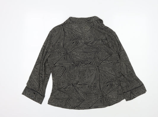 Womens UK Size 12 Viyella Black  Blouse