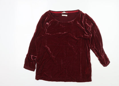 Womens UK Size 10 White Stuff Red Basic Blouse
