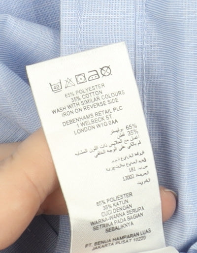 Thomas Nash Men's Blue Regular Fit Button-Up Shirt