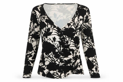 Womens UK Size 12 Phase Eight Black Wrap Blouse