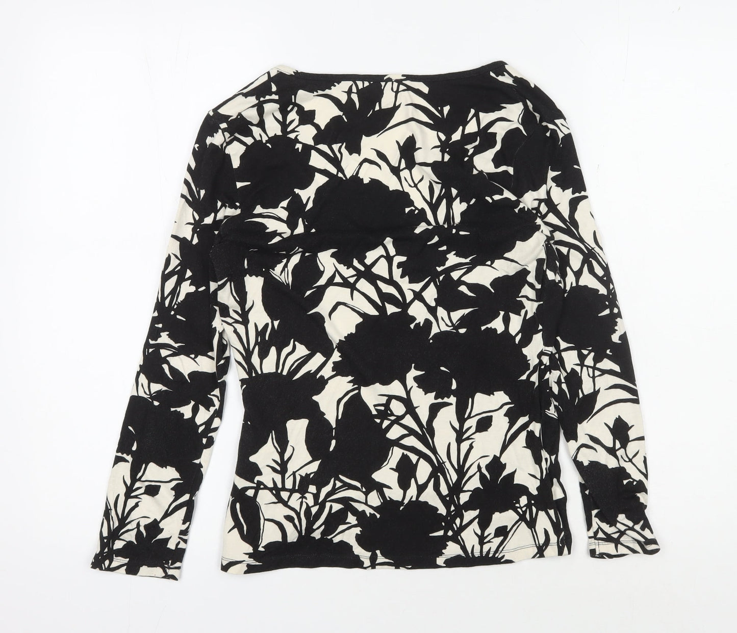 Womens UK Size 12 Phase Eight Black Wrap Blouse