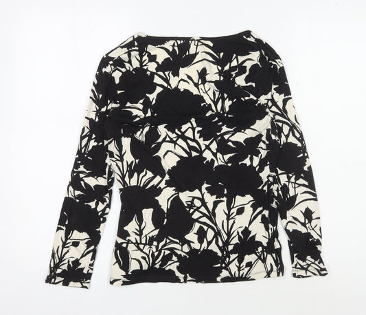 Womens UK Size 12 Phase Eight Black Wrap Blouse