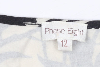 Womens UK Size 12 Phase Eight Black Wrap Blouse