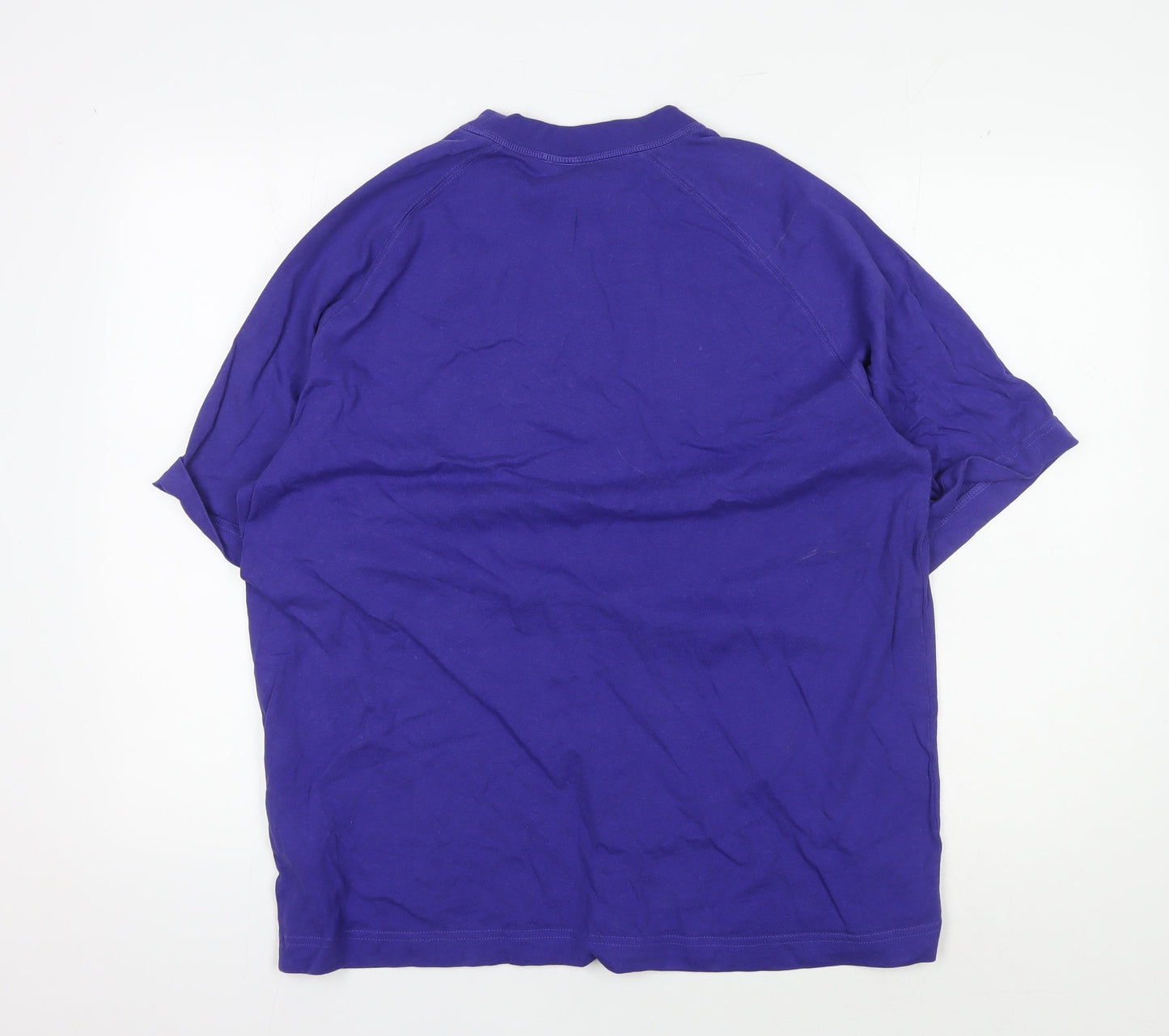 Puma Men's Purple Crew Neck Logo T-Shirt Medium