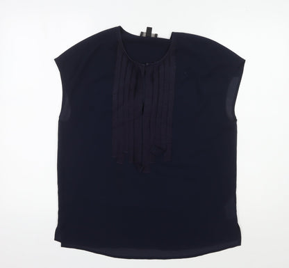 Womens UK Size 2 J.CREW Blue Basic Blouse