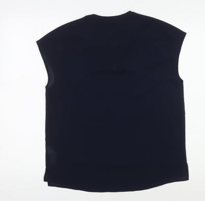 Womens UK Size 2 J.CREW Blue Basic Blouse