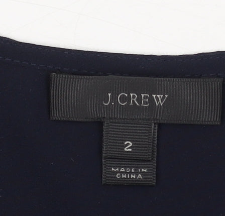 Womens UK Size 2 J.CREW Blue Basic Blouse