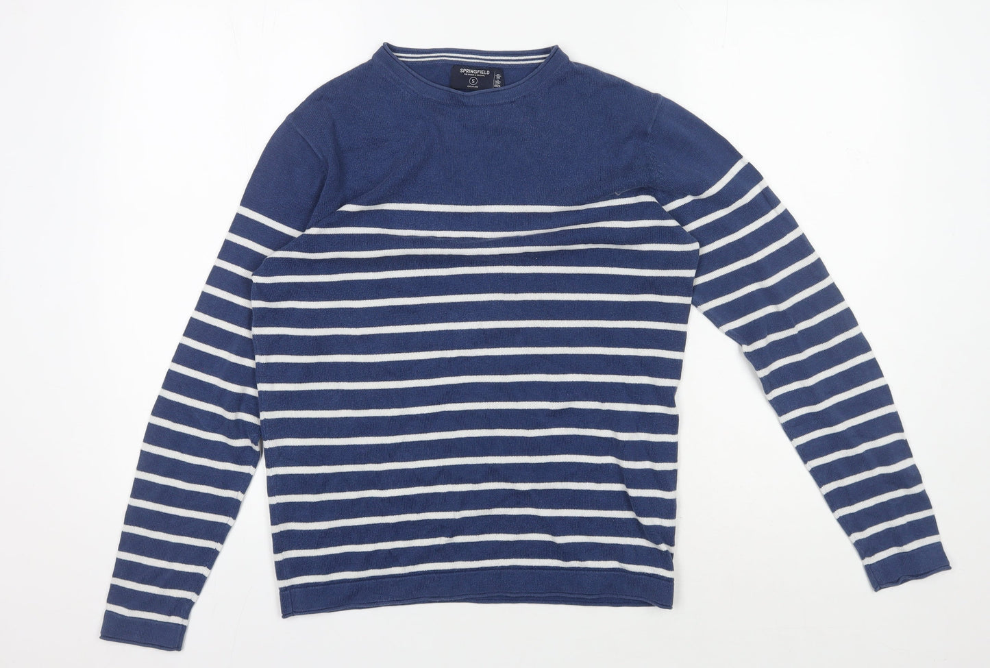 Womens UK Size S Springfield Blue Pullover Jumper