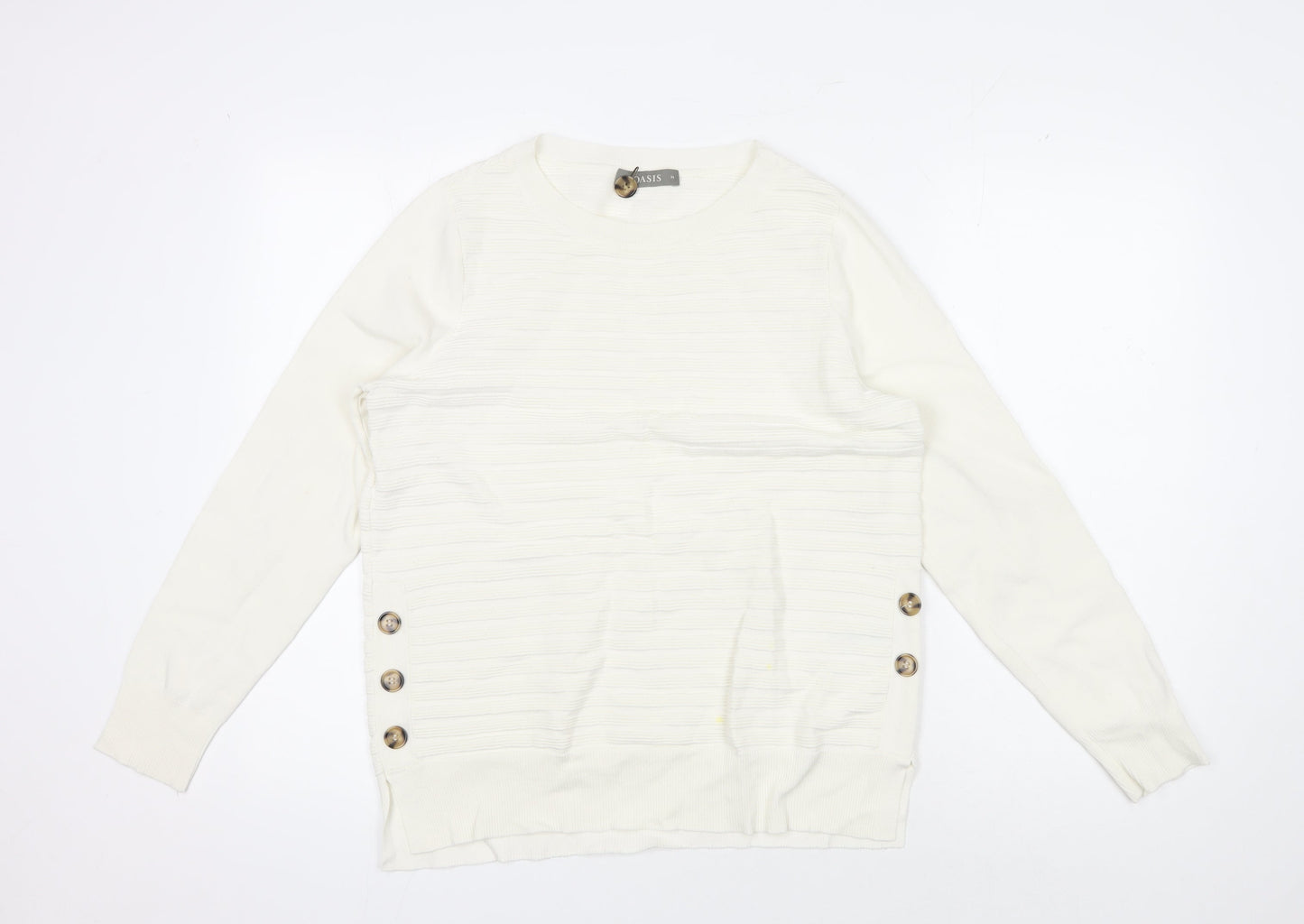 Womens UK Size M Oasis Ivory Pullover Jumper