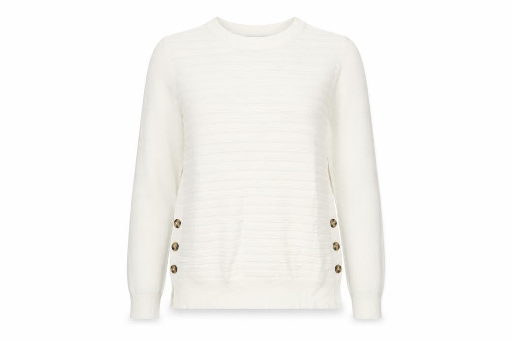 Womens UK Size M Oasis Ivory Pullover Jumper