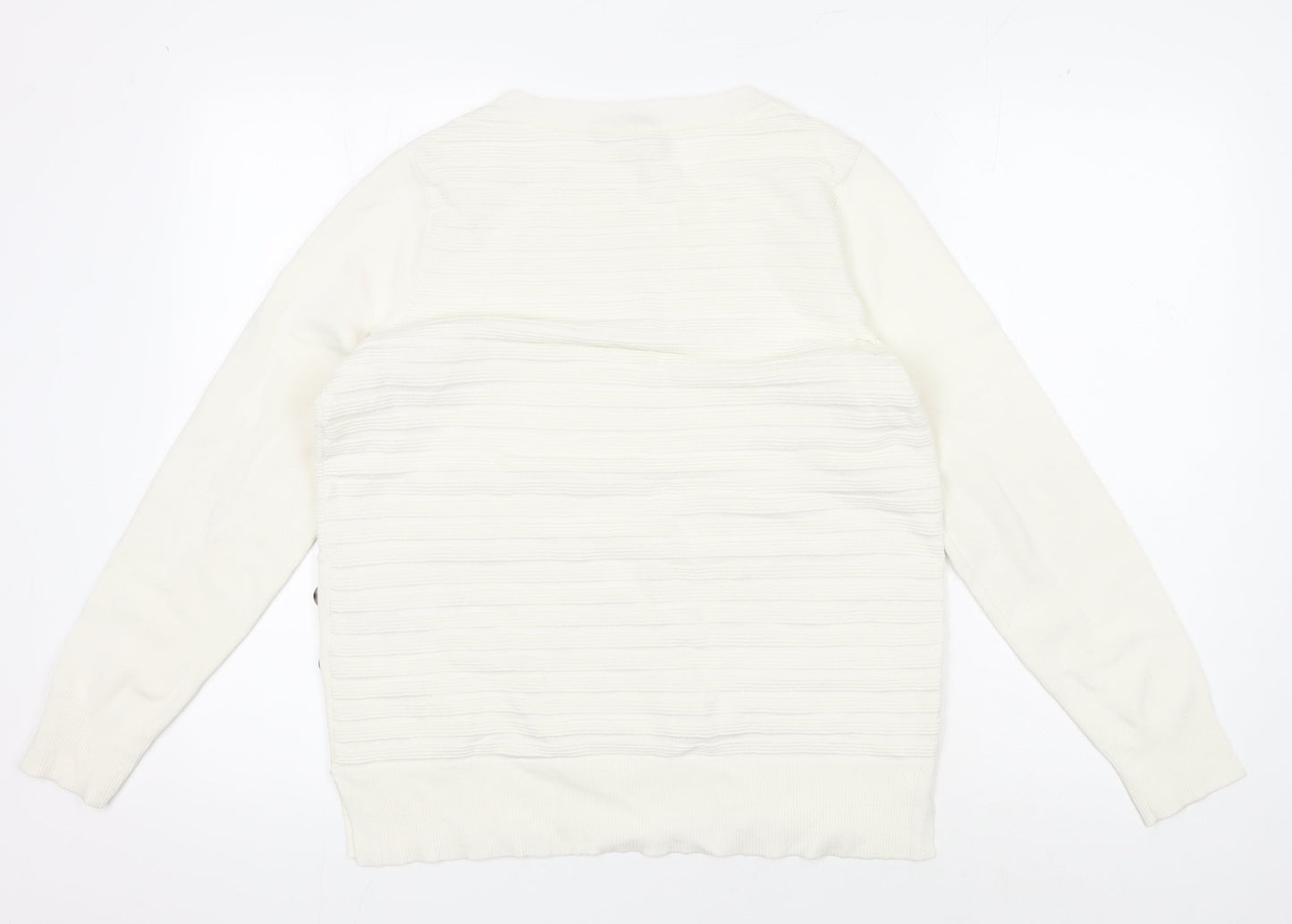 Womens UK Size M Oasis Ivory Pullover Jumper