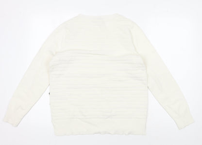 Womens UK Size M Oasis Ivory Pullover Jumper