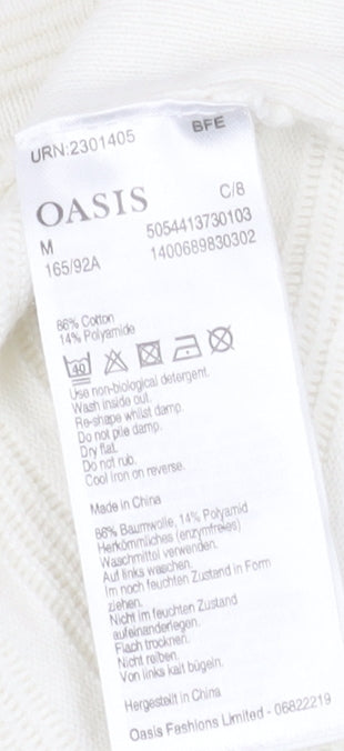 Womens UK Size M Oasis Ivory Pullover Jumper