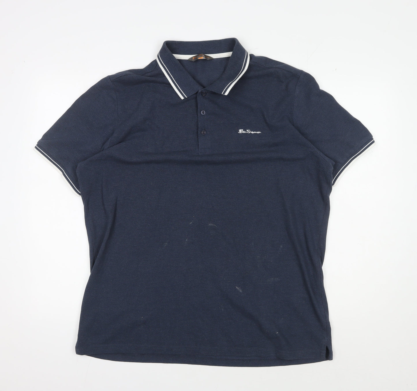 Ben Sherman Men's Polo shirt Blue, size XL.
