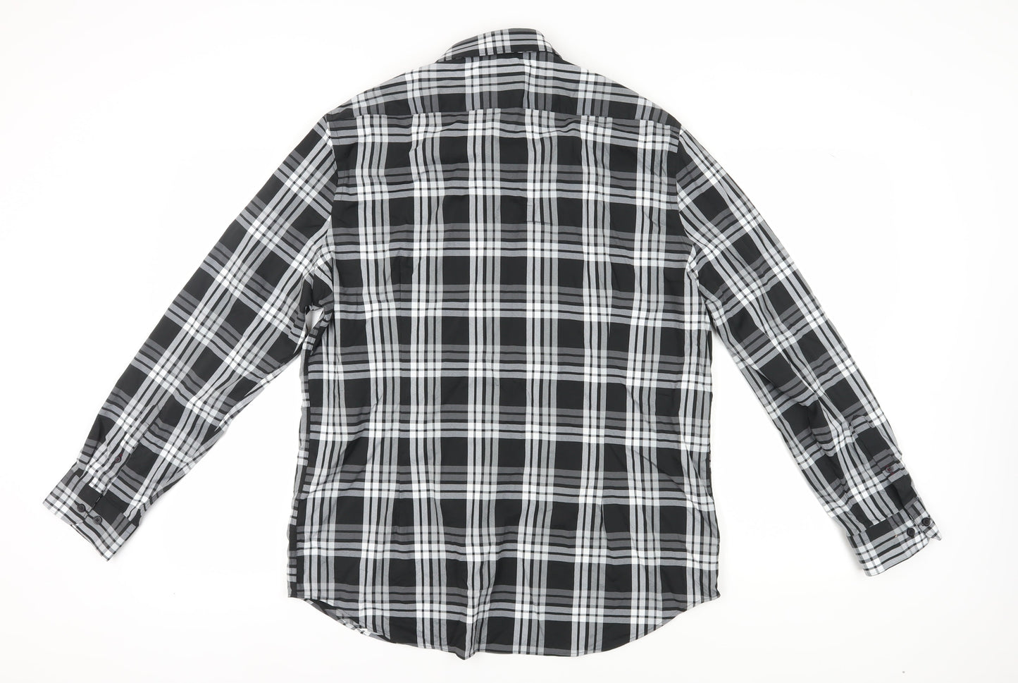 Express Men's Plaid Slim Fit Long Sleeve Shirt L